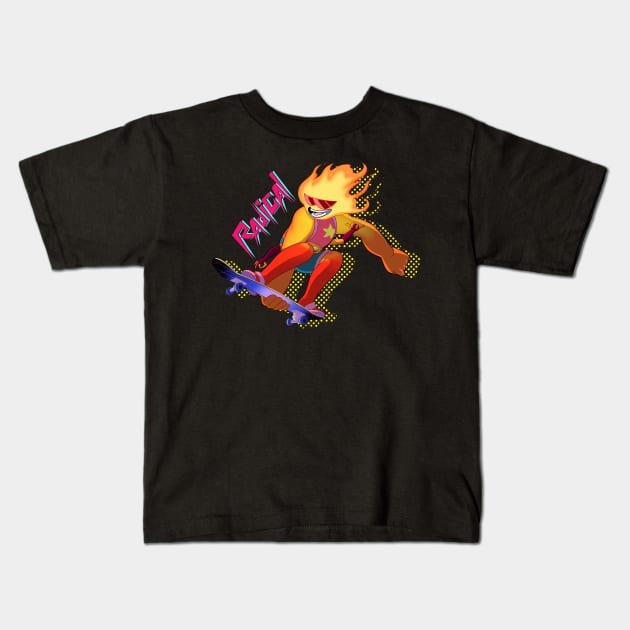 Radical! Kids T-Shirt by angelicneonanime